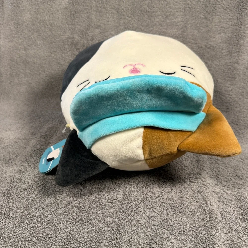 Squishmallows Cam Calico Cat Blue Visor OG Squad Kitty Plush - Picture 5 of 7